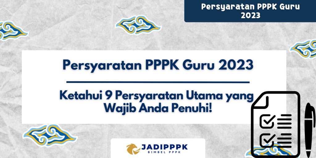 Persyaratan PPPK Guru 2023