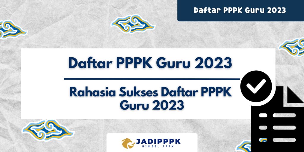 Daftar PPPK Guru 2023