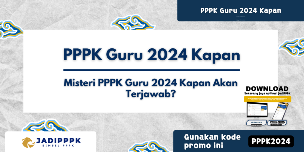 PPPK Guru 2024 Kapan