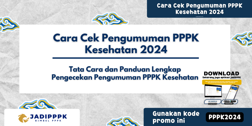 Cara Cek Pengumuman PPPK Kesehatan 2024