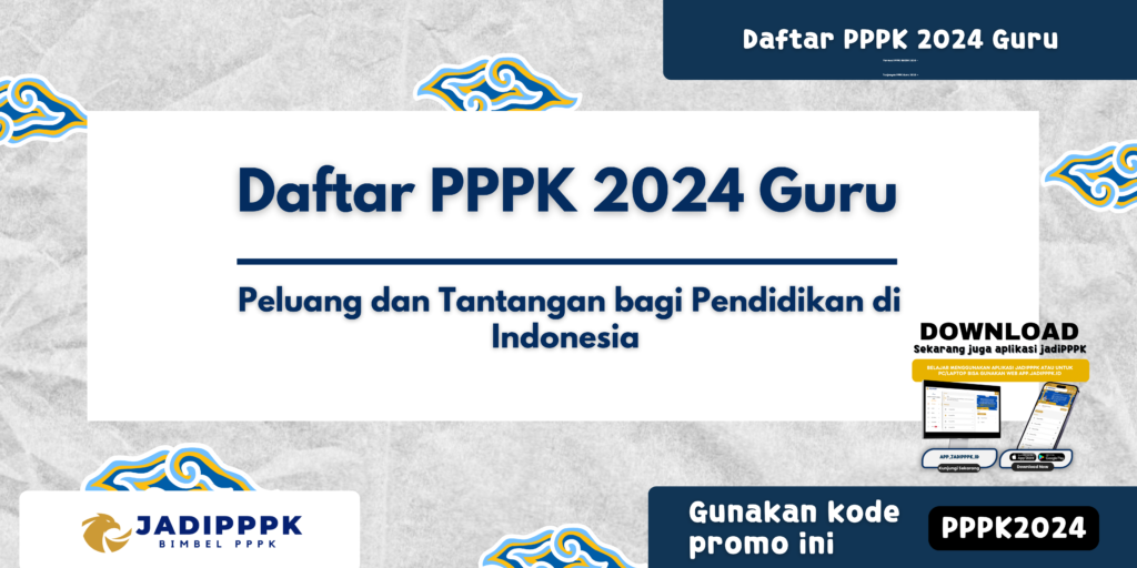 Daftar PPPK 2024 Guru