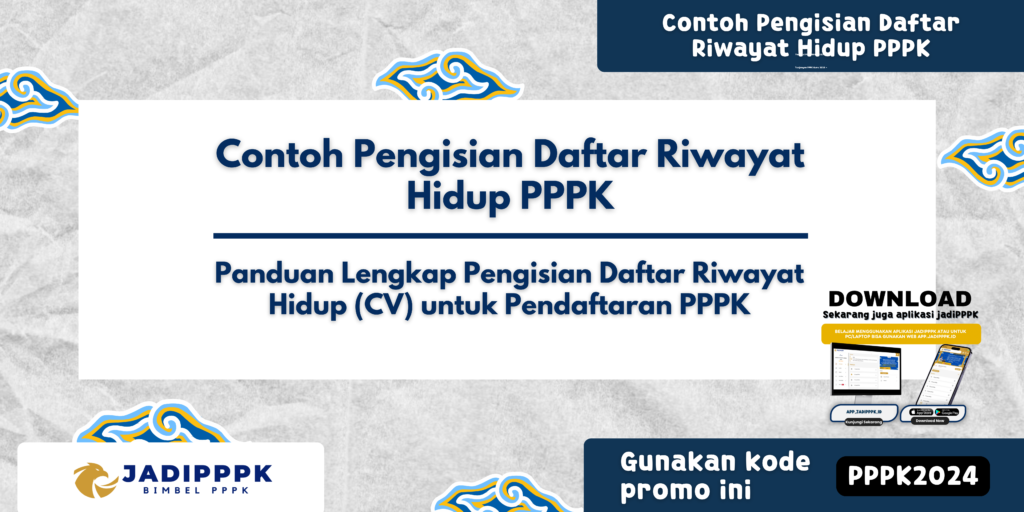 Contoh Pengisian Daftar Riwayat Hidup PPPK