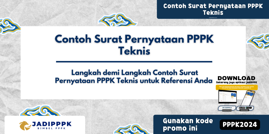 Contoh Surat Pernyataan PPPK Teknis