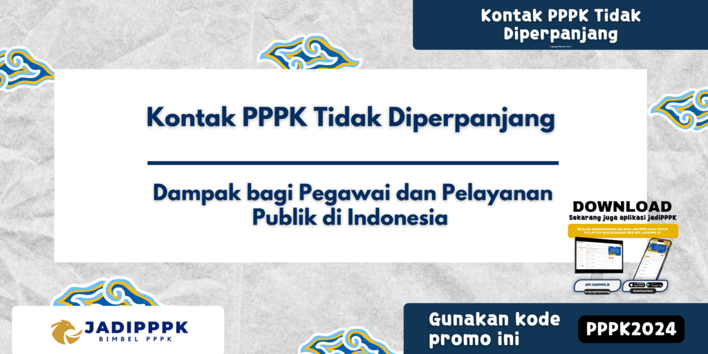 Kontak PPPK Tidak Diperpanjang