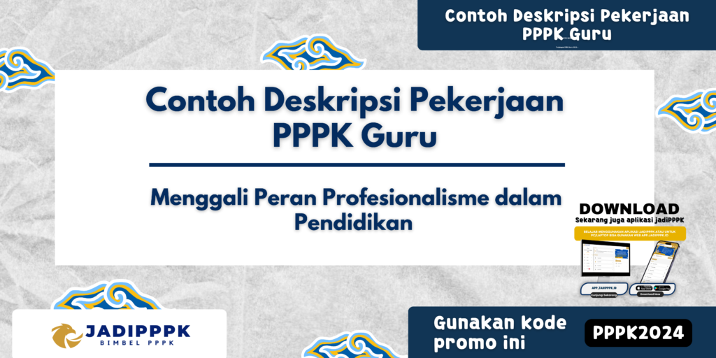 Contoh Deskripsi Pekerjaan PPPK Guru