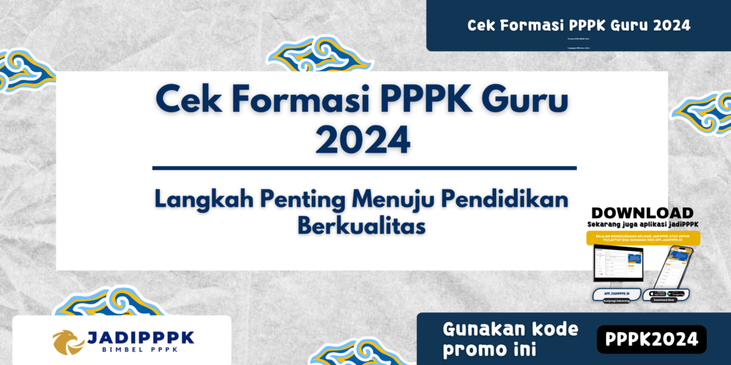 Cek Formasi PPPK Guru 2024