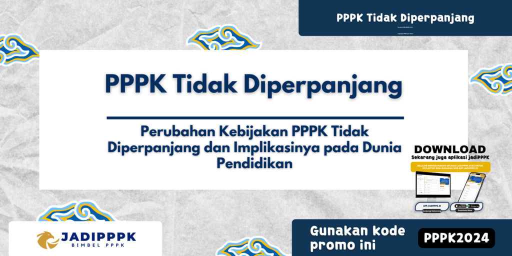 PPPK Tidak Diperpanjang