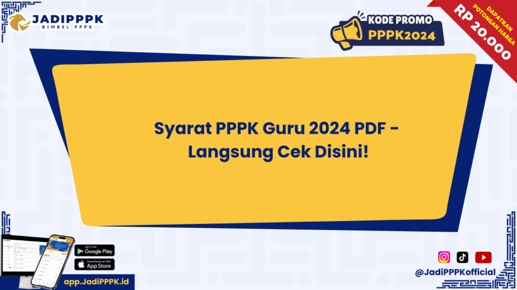 Syarat PPPK Guru 2024 PDF